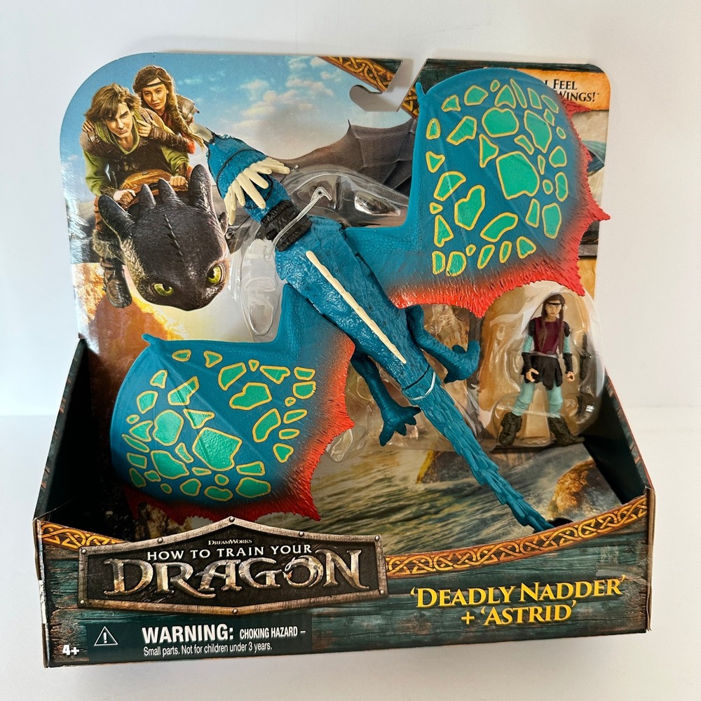 Spin Master How to Train Your Dragon Deadly Nadder Astrid Kids Toy Blue New NIB